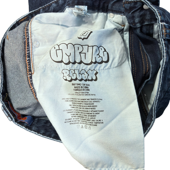 Empyre Jeans Baggy Wide Leg Blue Skater Grunge Y2K Style Men's Size 30 - Picture 9 of 15